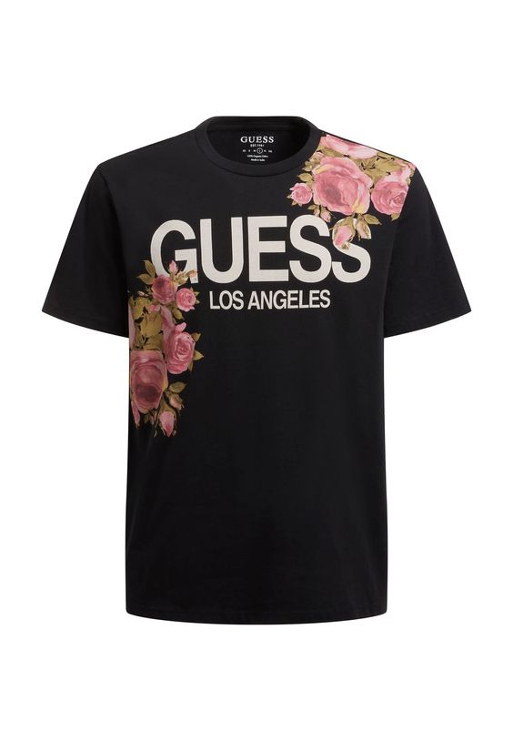 GUESS Men's Eco Floral Logo T-Shirt