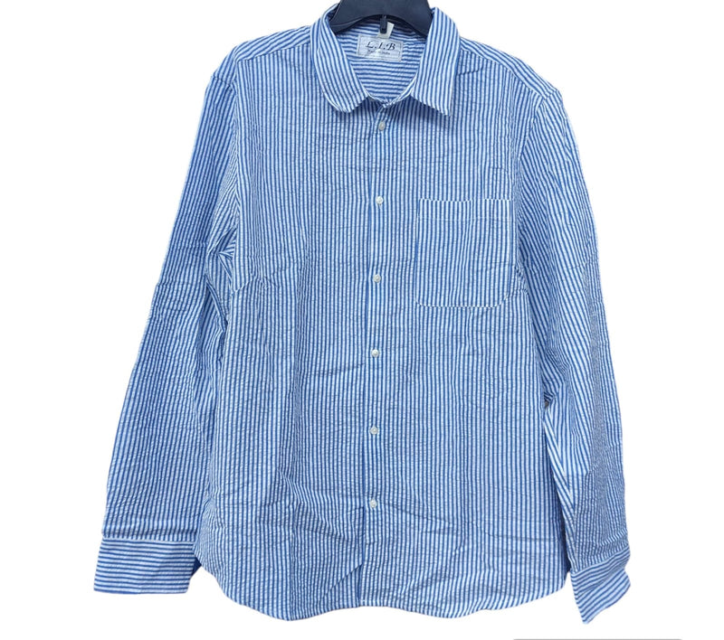 L.I.B DRESS SHIRT  STRIP WOMEN BLUE/WHITE