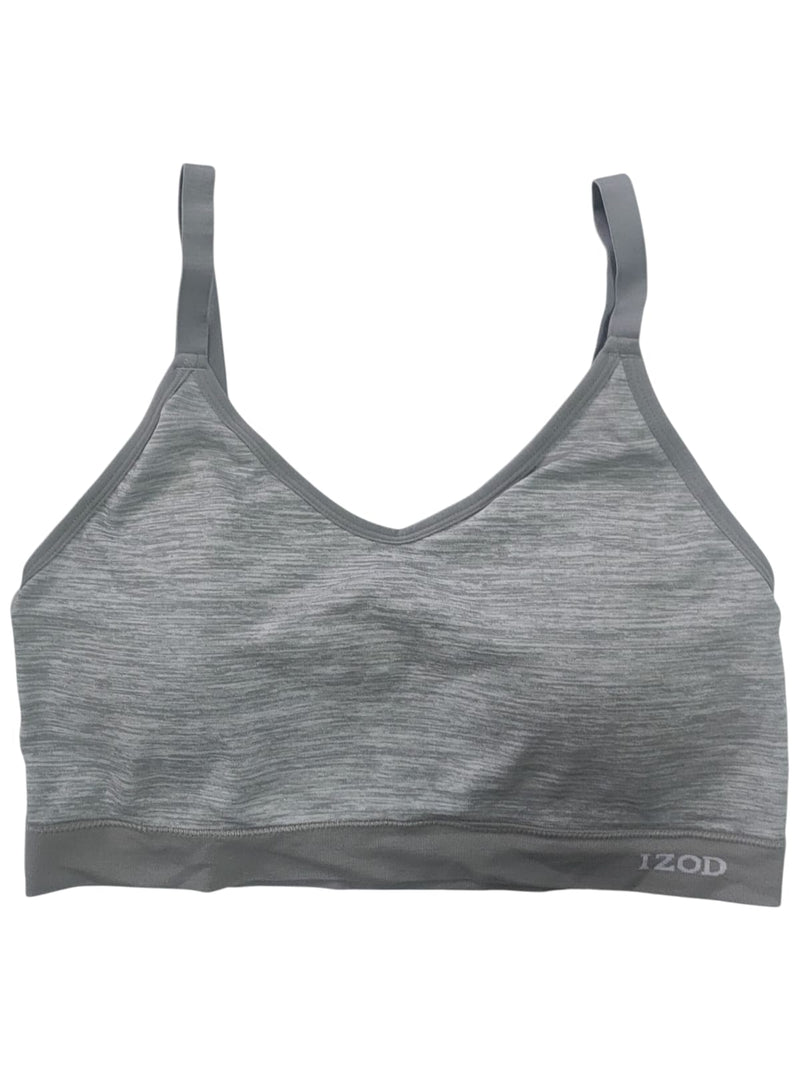 Izod Women Top Sport Bra-Gray