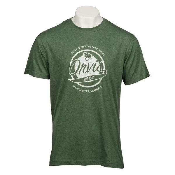Orvis Fishing Men’s Green Cotton Blend T-Shirt Manchester Vermont