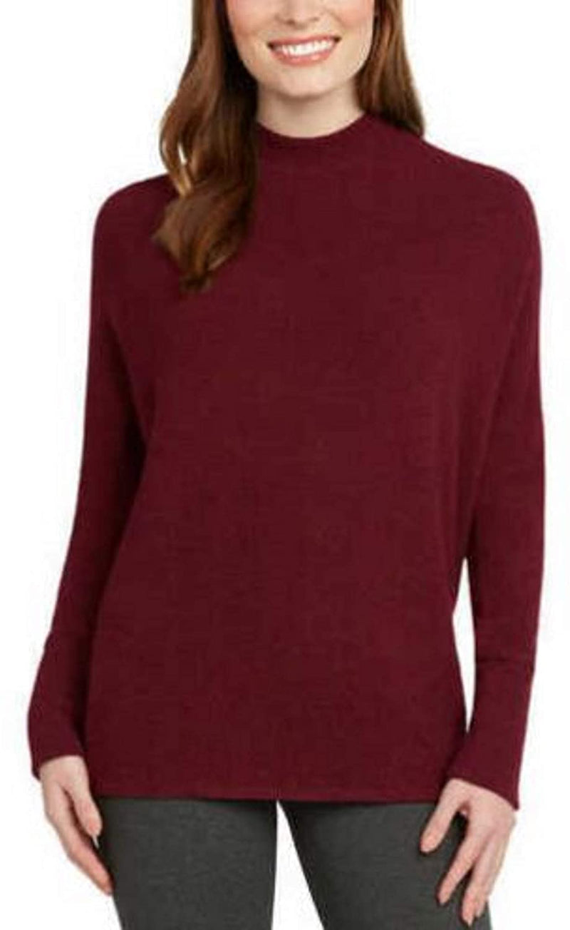 Matty M Women's Mock Neck Long Sleeve Top Comfy