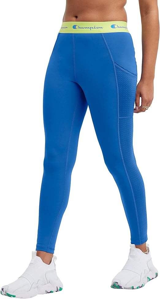 Champion womens Absolute Leggings, Script Waistband Leggings