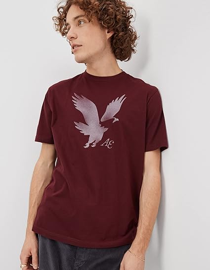 American Eagle Men Super Soft Logo Graphic T-Shirt