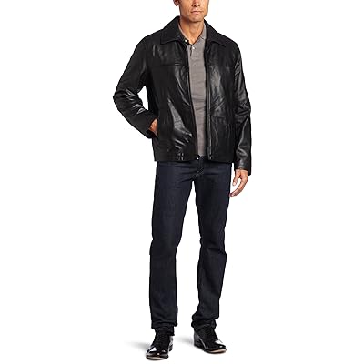 Tommy Hilfiger Men's Genuine Leather Open Bottom Classic Jacket