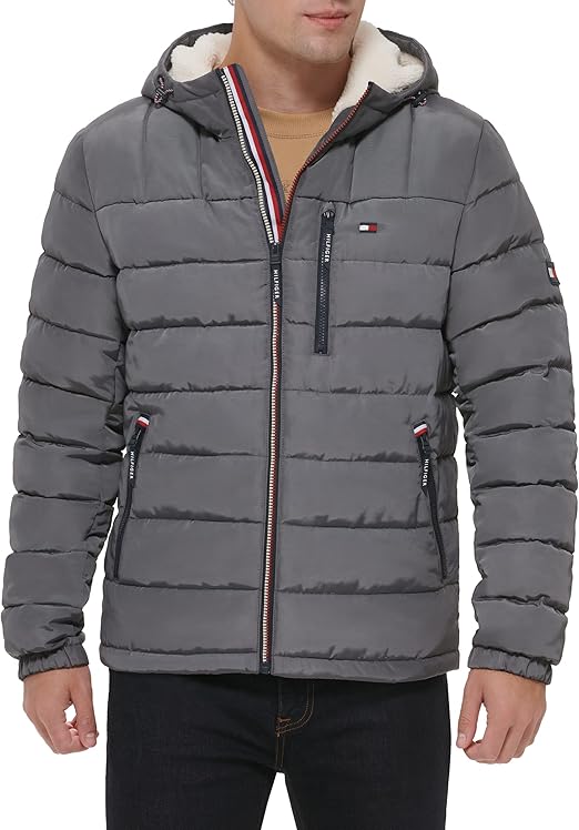 Tommy Hilfiger Men's Genuine Leather Open Bottom Classic Jacket.