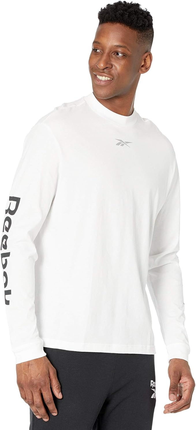 Reebok mens Workout Ready Meet You There Long Sleeve Shirt Long Sleeve