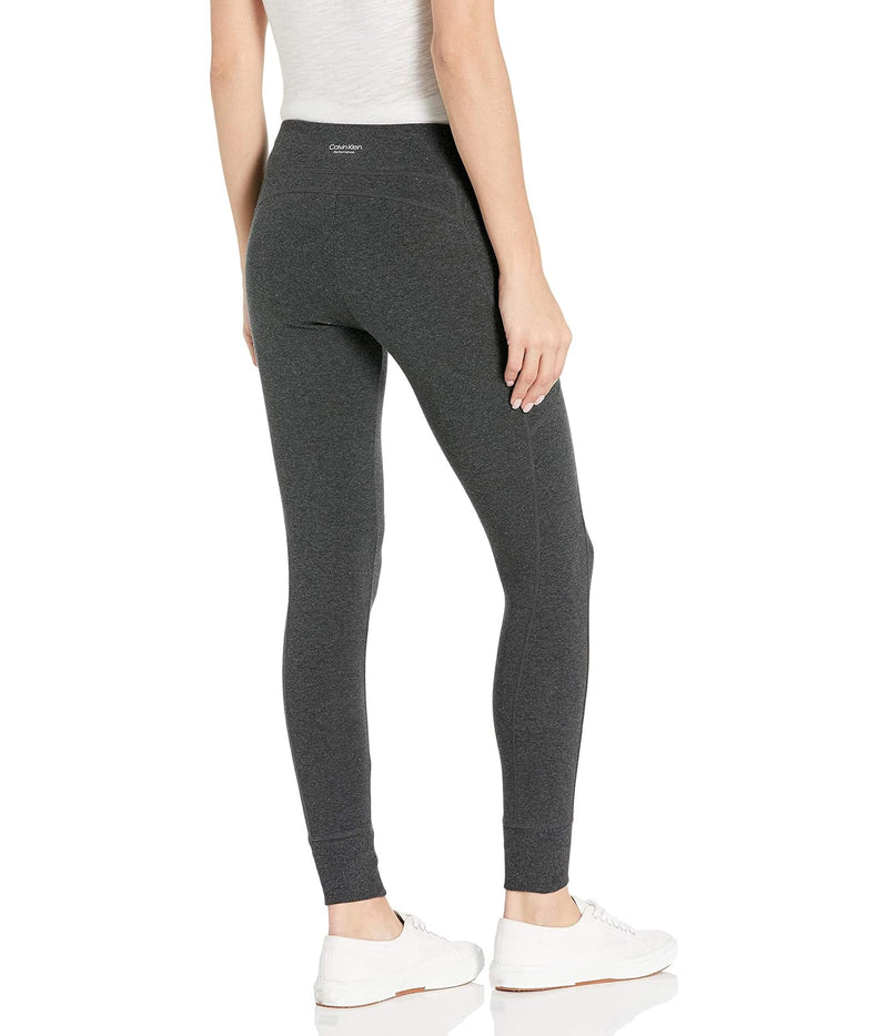 Calvin Klein Women's Double Waistband Ribbed Cuff Leggings
