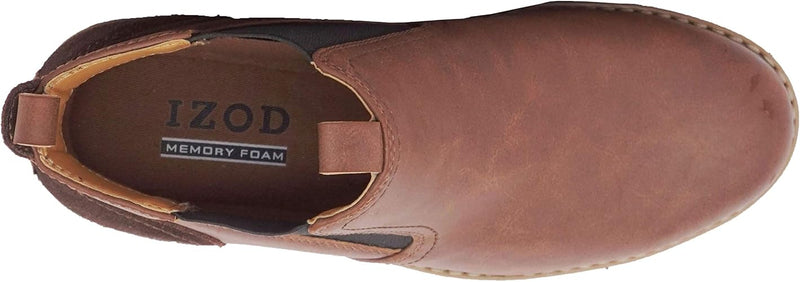 IZOD Men's Pull-On Chukka Boot In Black /brown