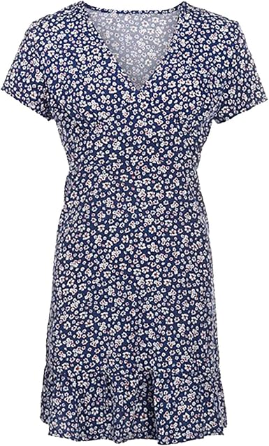 Falls Creek Flutter Sleeve Dress in Navy Floral