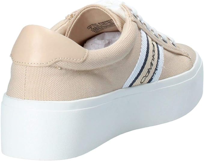 CalvinKlein Women's Lace-Up Fabric Sneakers Comfortable Shoe Suitable for All Occasions