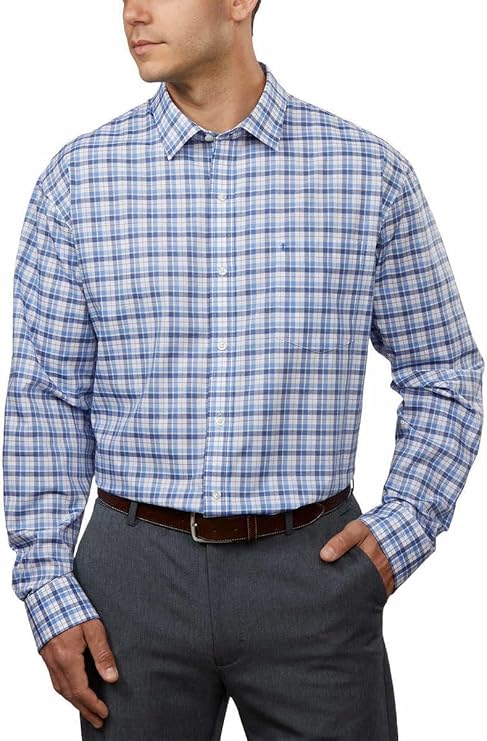 IZOD Mens Lightweight Soft-Washed Essentials Long Sleeve Dress Shirt