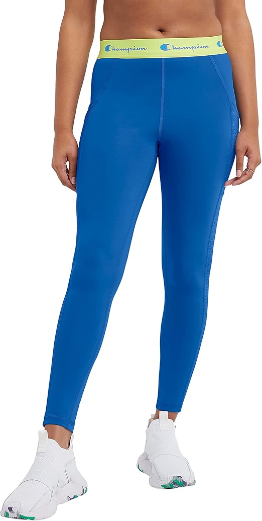 Champion womens Absolute Leggings, Script Waistband Leggings