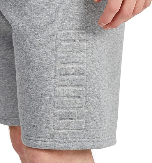 PUMA Men’s Logo Embossed fleece Shorts Black