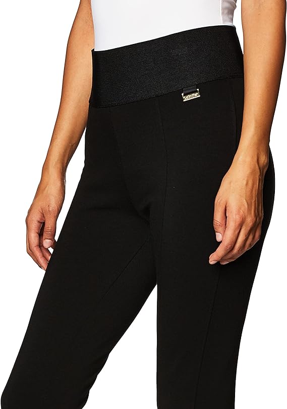 Calvin Klein Women's Modern Essential Power Stretch Legging with Waistband, Black