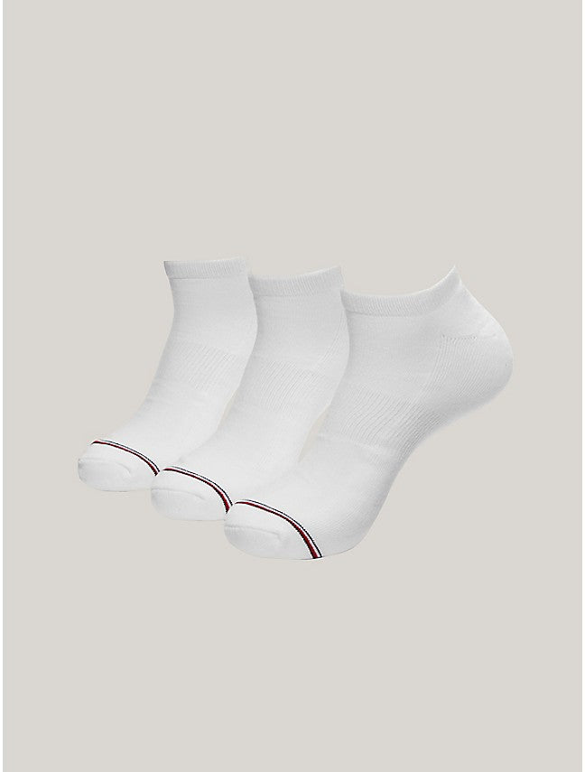 Tommy Hilfiger 3-PK Athletic Quarter Crew Socks White