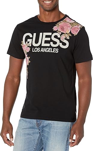 GUESS Men's Eco Floral Logo T-Shirt