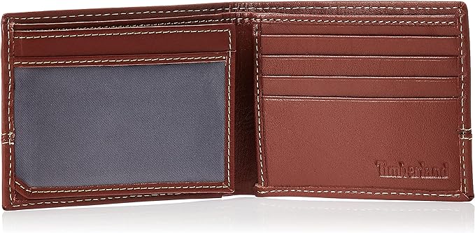 Timberland Men's Bass Case Hybrid Leather Tri-Fold Wallet