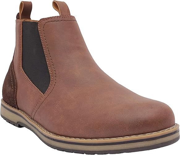 IZOD Men's Pull-On Chukka Boot In Black /brown