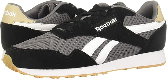 Reebok Mens's Royal Ultra Suede Nylon Accent Stitched Logo Lace-Up Running Sneakers
