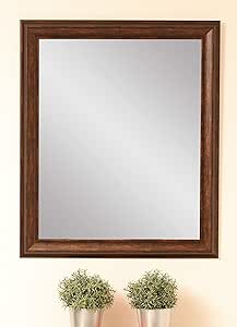 Threshold, Wood Framed Mirror 22" X 30" Decorative Wall Mirror Frame Walnut