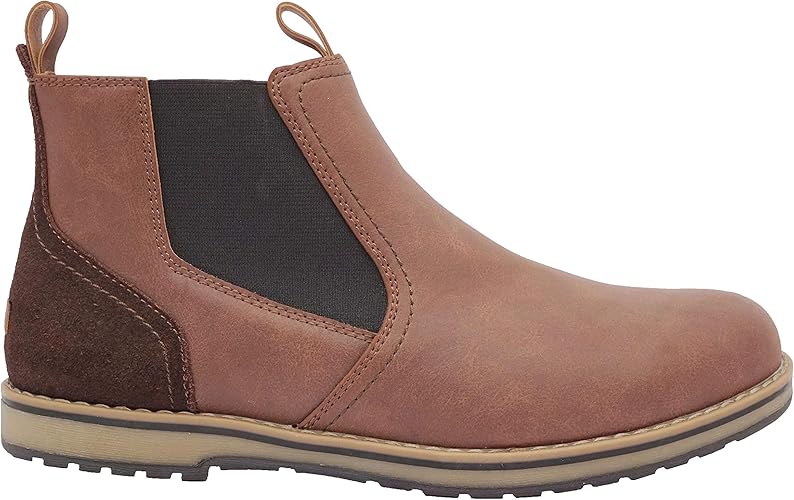 IZOD Men's Pull-On Chukka Boot In Black /brown