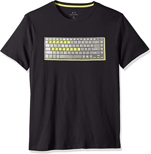 ARMANI EXCHANGE Men's Graphic Keyboard T-Shirt