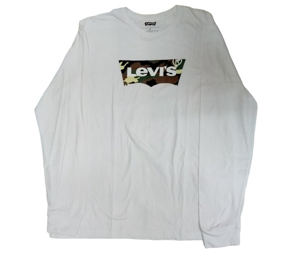 Levi's Men T-Shirt Long Sleeves Printed logo-Maroon