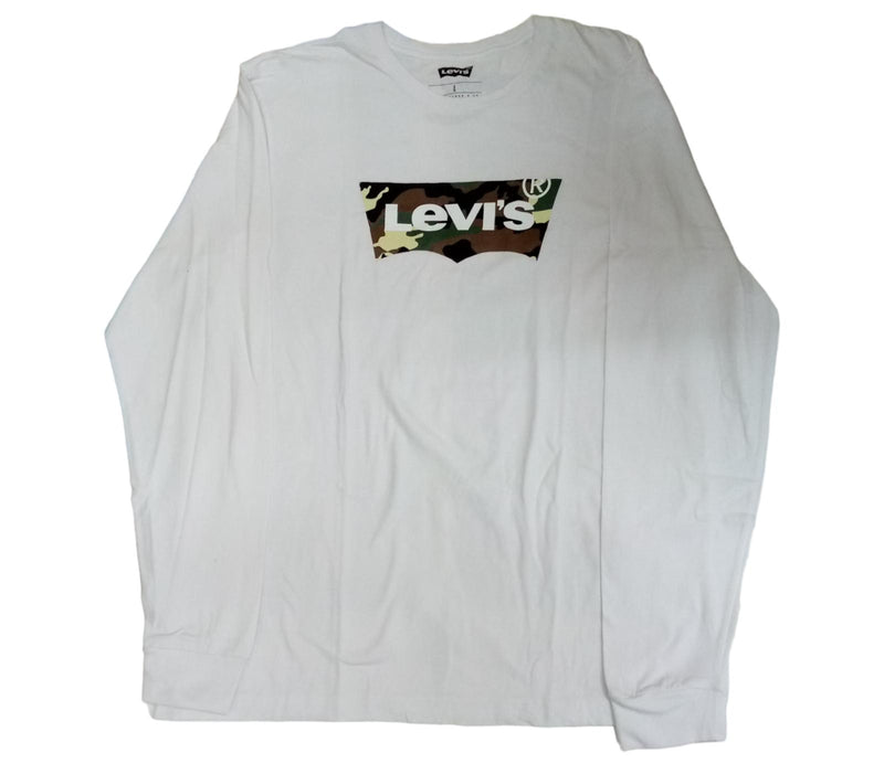 LEVI'S long sleeves Men T-shirt Printed logo Red