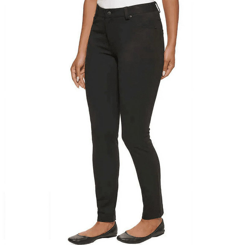 DKNY Jeans Women's Ponte Pant Mid-Rise Zip Fly Pant GRAY