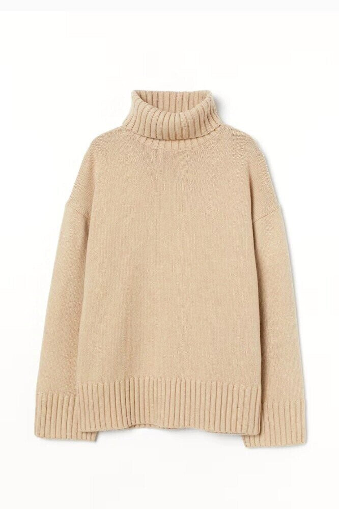 h&m sweater with wool content Women YELLOW