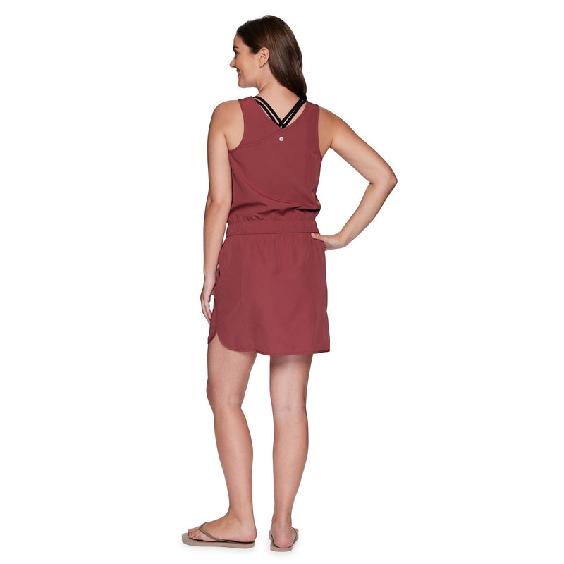 RBX Active Women's Stretch Woven Tank Dress With Pockets