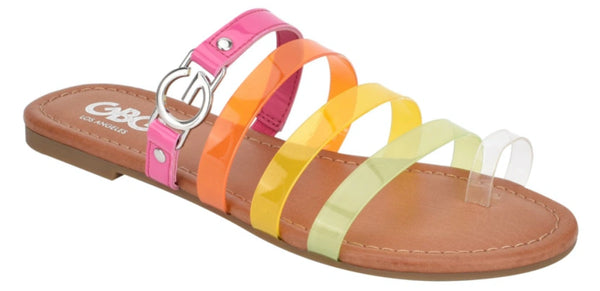 Gbg Los Angeles Pink Strap Sandals