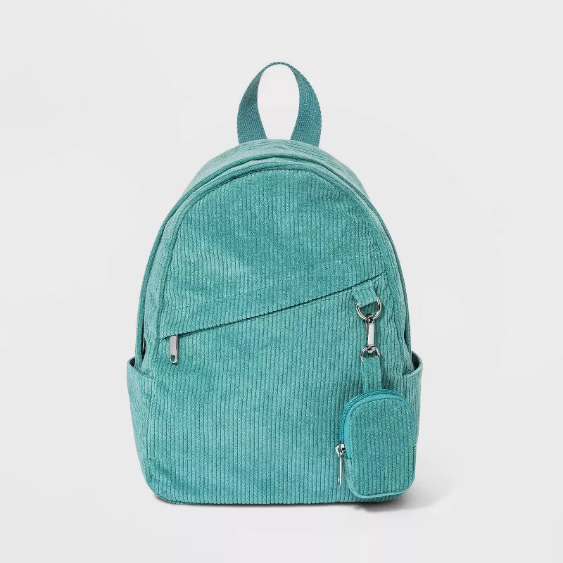 Wild Fable Small Corduroy Backpack with Coin Purse - Aqua