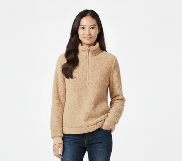 Calvin Klein Women's 1/4 Zip Pullover Fleece Sweater