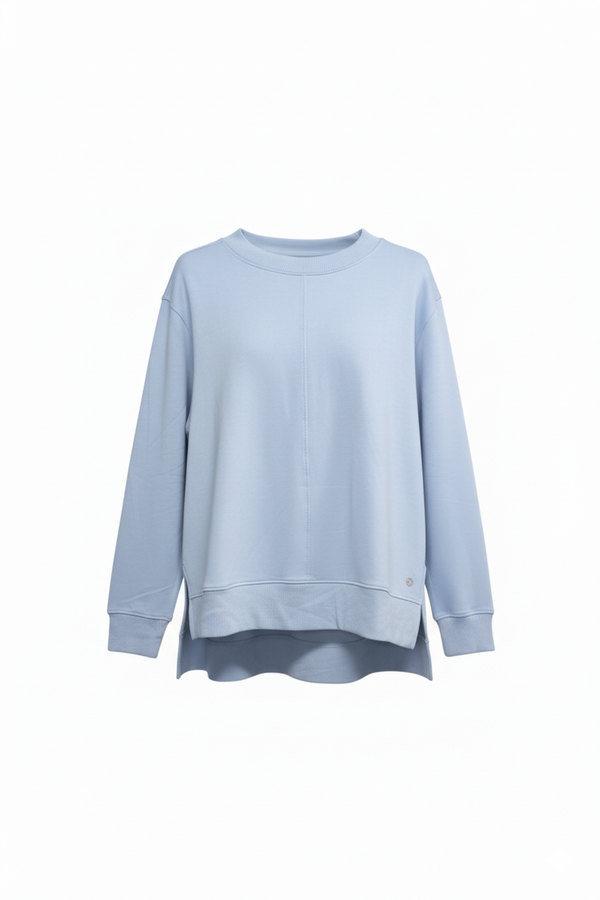 Apana Pullover Womens  Cowl Neck Long Sleeve Side Slit Yoga