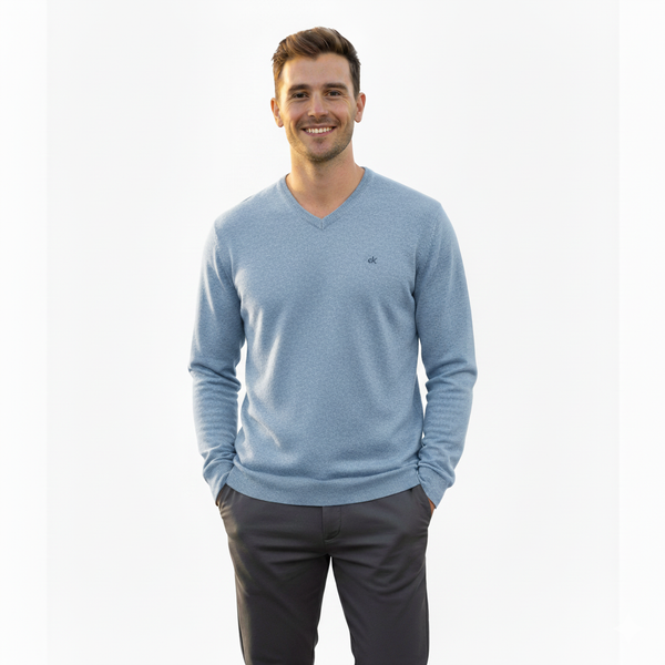 Calvin Klein Men's Merino Wool Blend V-Neck Pullover Sweater