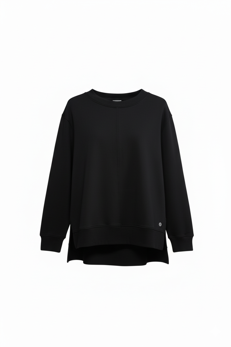 Apana Pullover Womens  Cowl Neck Long Sleeve Side Slit Yoga