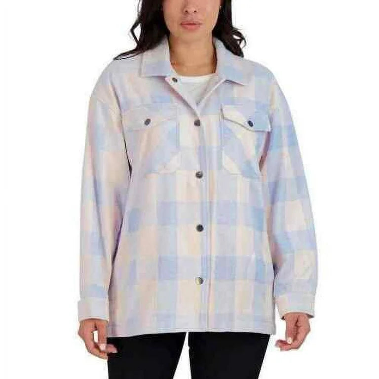 HFX Ladies Shirt Jacket Fit Snap Button Collared