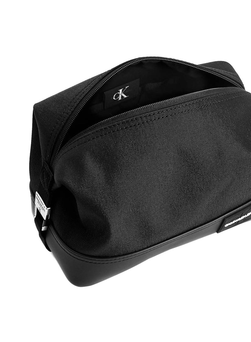 Calvin Klein Men Hand Bag Industrial Nylon Was Negro-Black