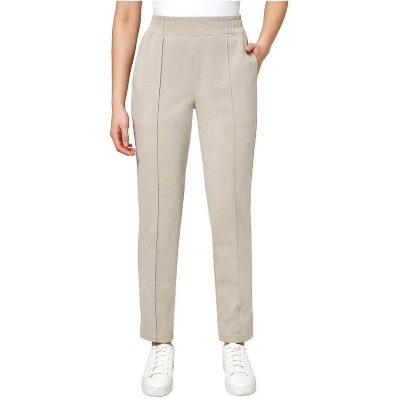 Mondetta Women's Textured Pintuck Straight Leg Pant NAVY