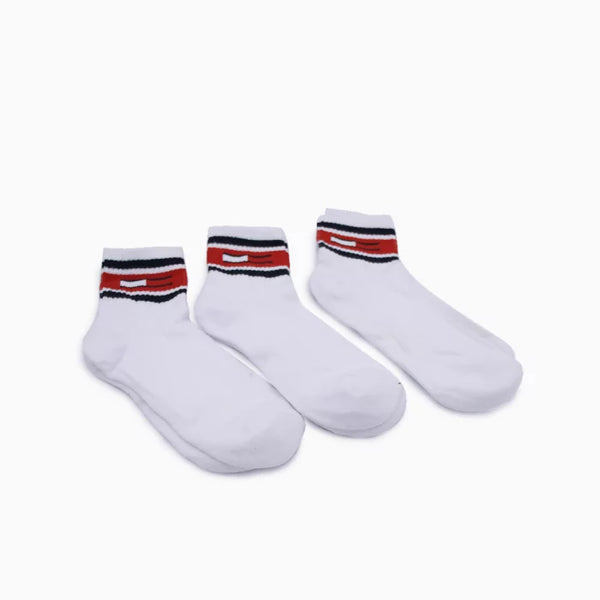 Tommy Hilfiger Mid Set Of 3 White Socks