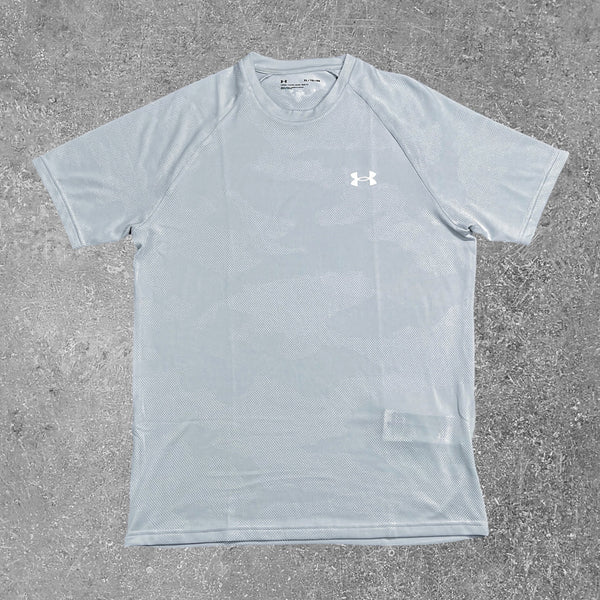 UNDER ARMOUR VELOCITY CAMO T-SHIRT - SILVER