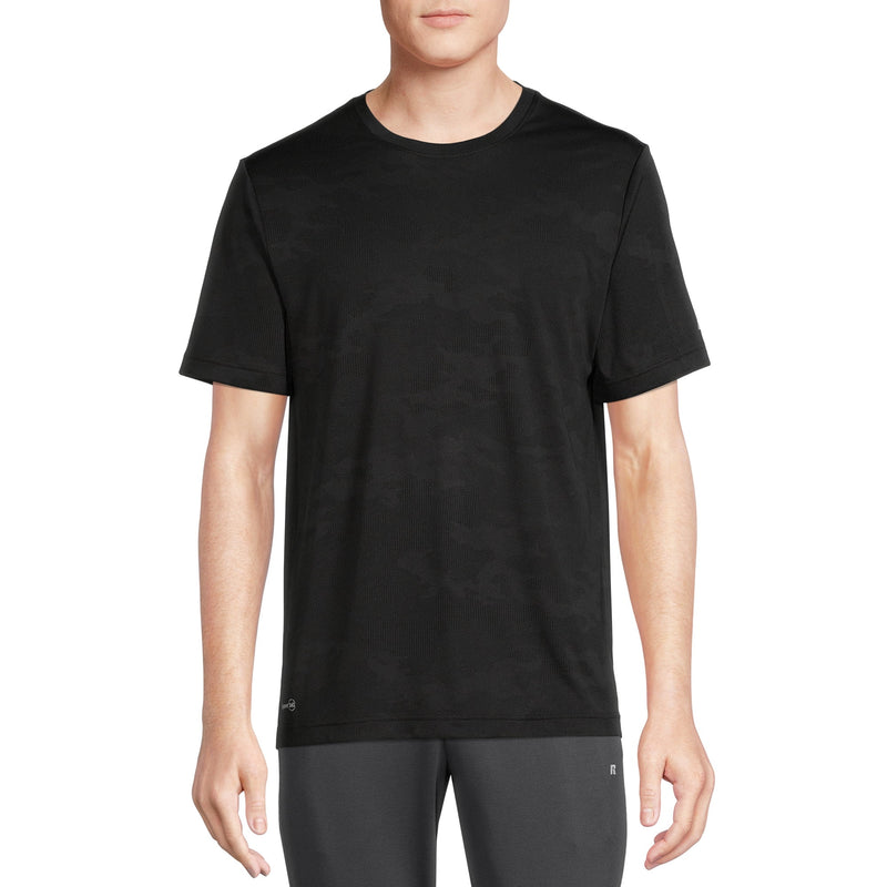 Russell Men's Active Jacquard Short Sleeve Tee Shirt