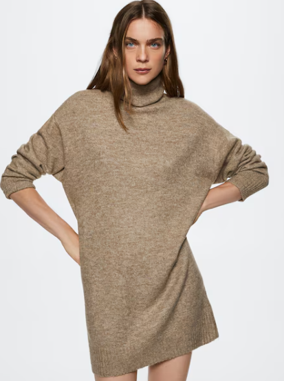 M N G  Turtle neck dress women