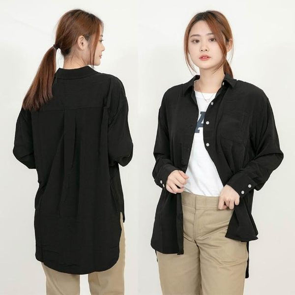 Karl Lagerfeld chiffon shirt women's shirt Lagerfeld LAGERFELD women's long sleeve shirt