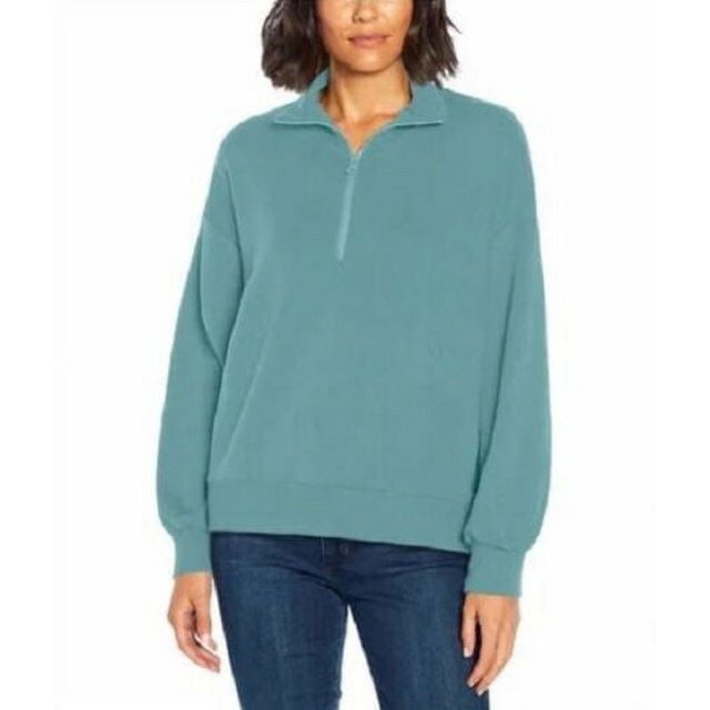 Women's Three Dots Relaxed Fit Cozy Quarter Zip Pullover