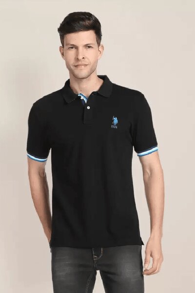 U.S. Polo Assn SHIRT Sleeve Shirt.  Slim Fit Black