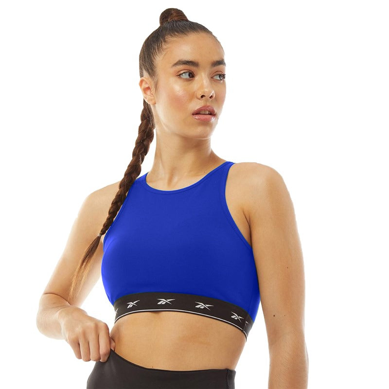 Reebok Womens Beyond The Sweat Crop Top Forest BLUE