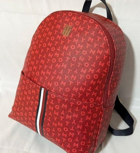 Tommy Hilfiger red Leather Backpack