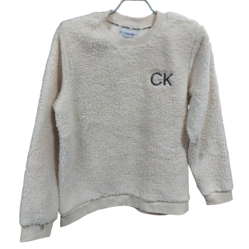 CALVIN KLEIN  Fleece Fuzzy Crew Neck Sweatshirt Women's